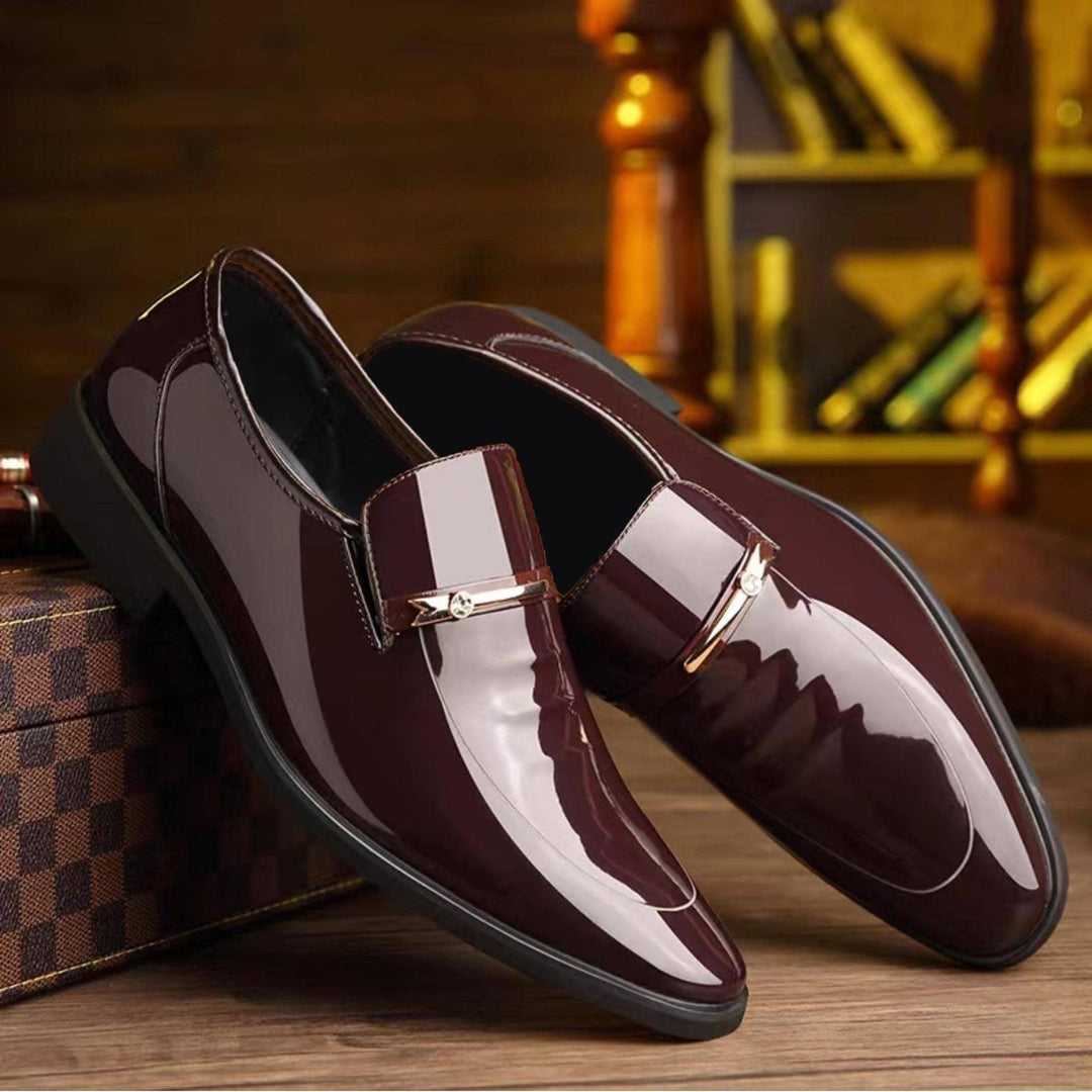 Herren Business Slipper aus Lackleder zum Anzug, perfekte Wahl für formelle Anlässe & Hochzeiten.