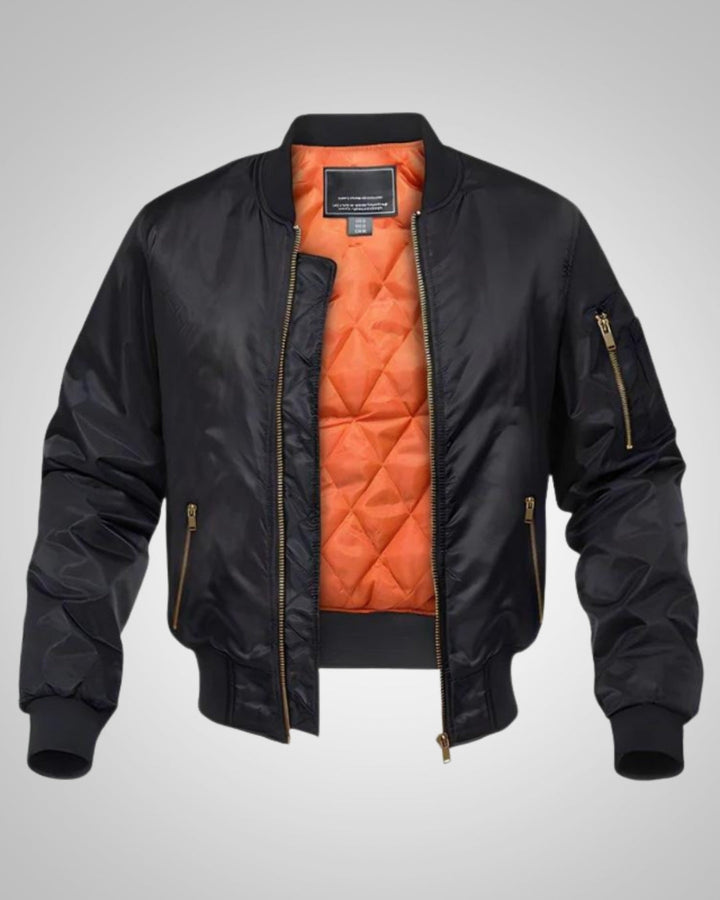 Herren Winter Bomberjacke, gefüttert, mit Reissverschluss. Warm & stilvoll für kalte Tage.
