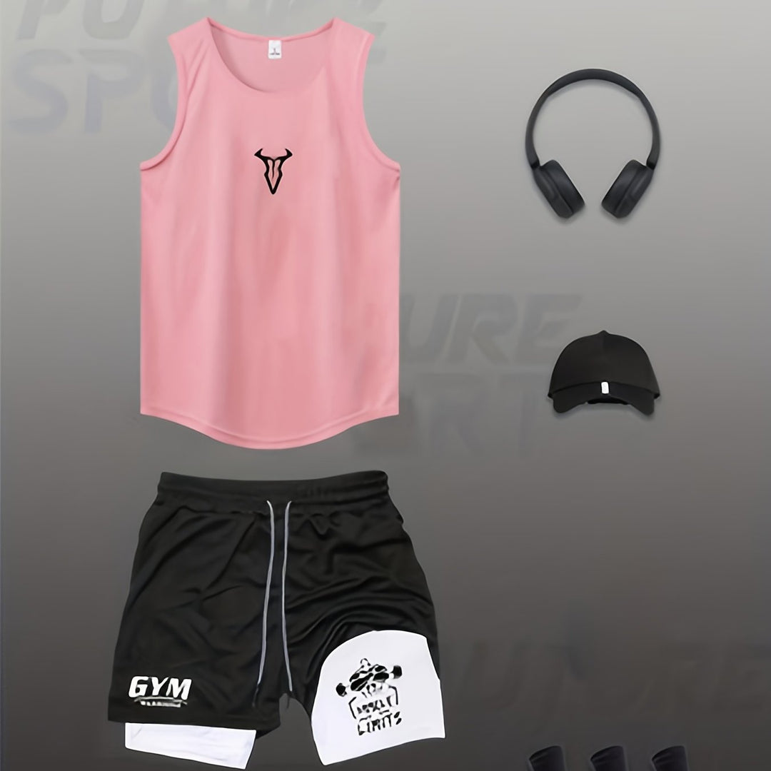 Herren Gym Set: Bequemes Tanktop und flexible Shorts für jede Trainingsroutine.