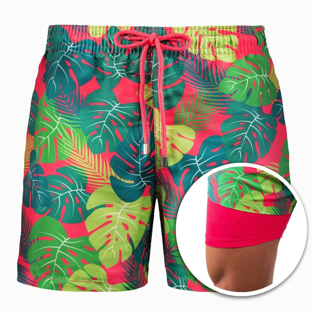 Casual doppellagige Herrenshorts für den Sommer, perfekt für urbane Freizeitlooks.