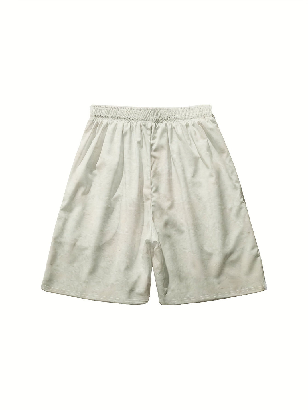 Stylische Herren-Sommershorts in Khaki, Ethno- & Künstler-Design, ideal für Strand & Freizeit.