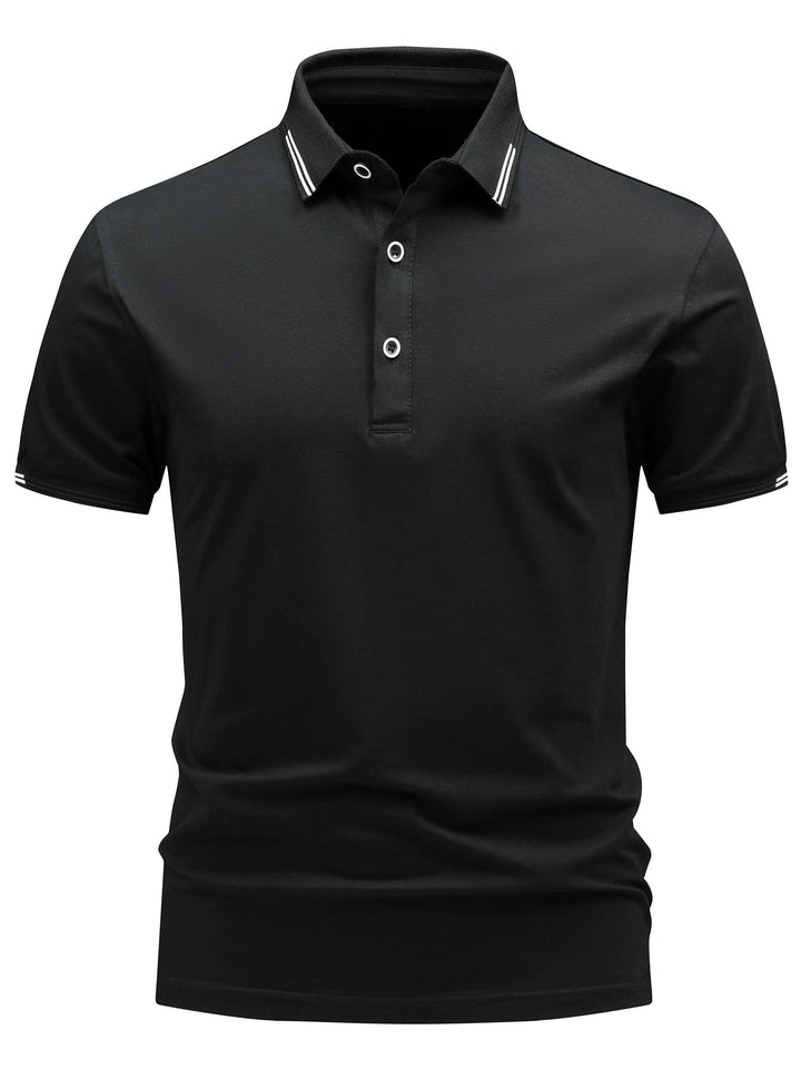 Klassisches Herren Poloshirt, vielseitig für Freizeit & Büro. Modernes Design für Frühling & Sommer.