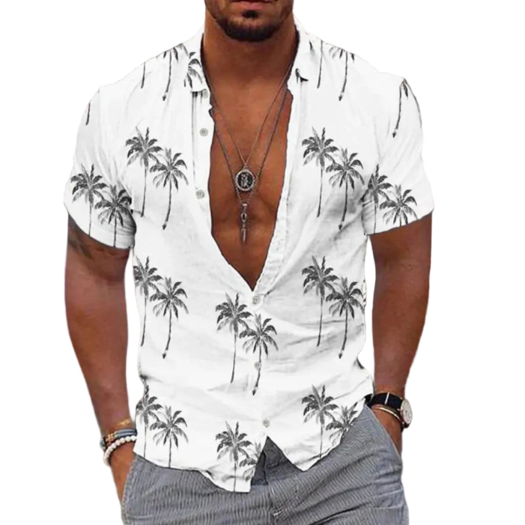 Stylisches Herren Freizeithemd mit Kurzarm, atmungsaktiv & komfortabel, perfekt für sommerliche Anlässe.