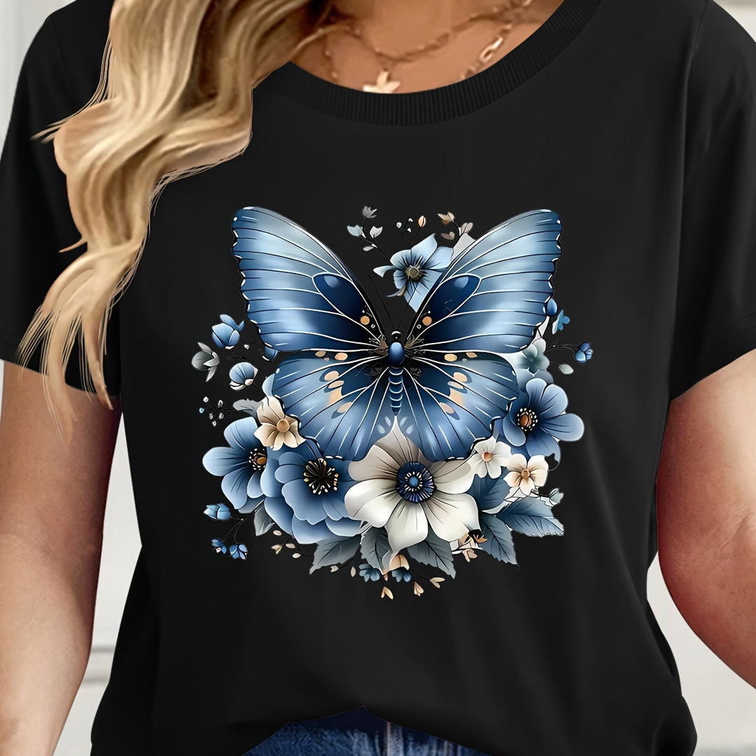 Stilvolles Damen T-Shirt, kurzärmlig & bequem. Ein vielseitiges Basic Shirt für Casual Looks und Freizeitmode.