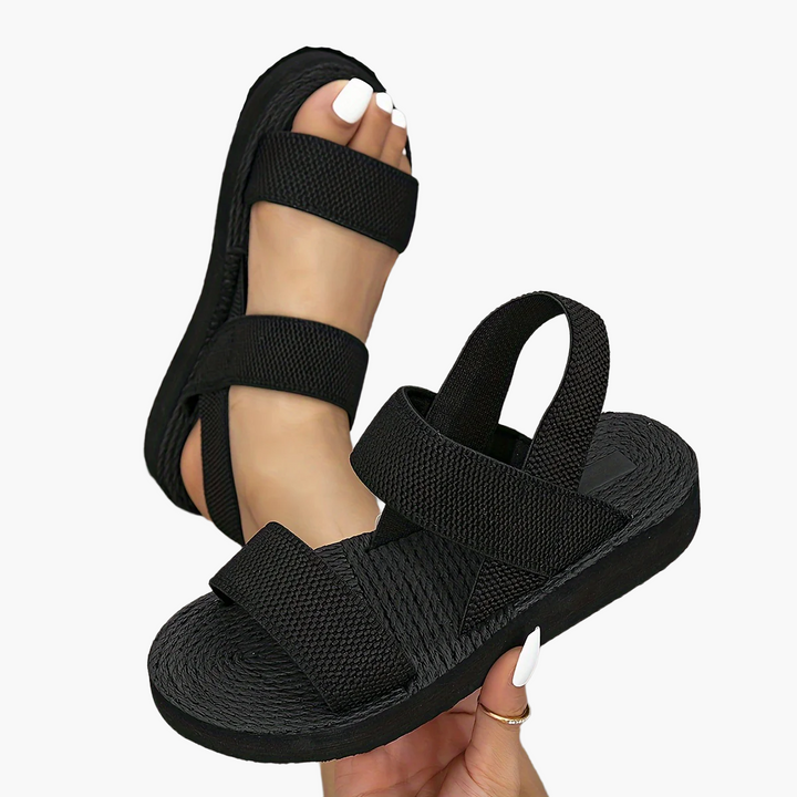 Robuste Damen Plateau Sandalen, bequeme Riemensandalen für jede Sommeraktivität.