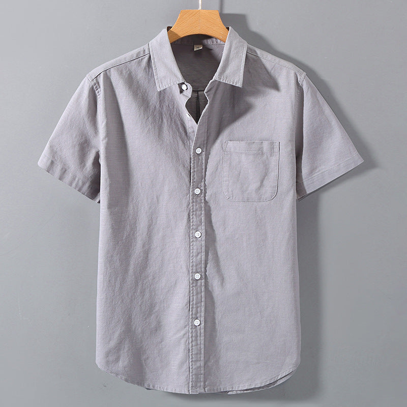 Luftiges Herren Freizeithemd mit Reverskragen, sehr bequem & leicht, ideal für casual Herrenmode im Sommer.