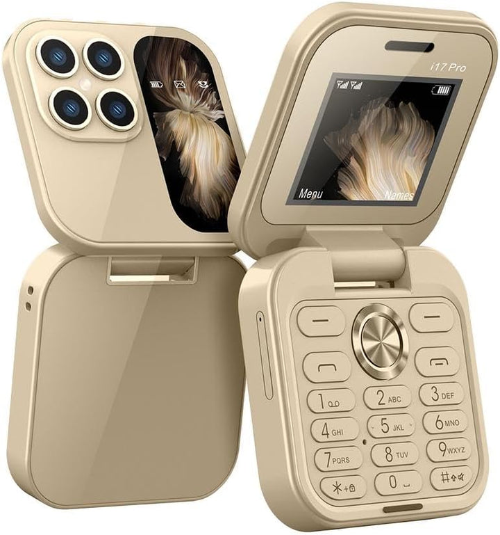 Kompaktes faltbares Mini-Handy FlipLite, ideal für die Hosentasche oder als Reisebegleiter.