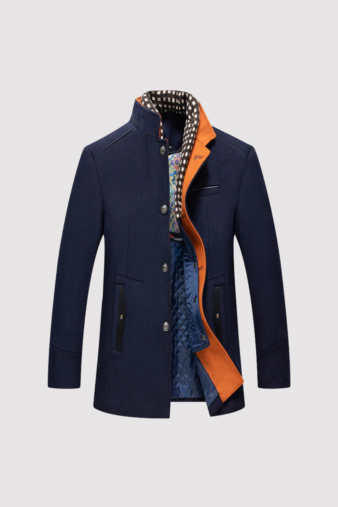 Vielseitiger Herren Slim Fit Langmantel, robust. Perfekt als warmer Wintermantel oder leichter Übergangsmantel.