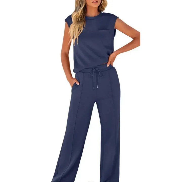 Weiches, ärmelloses Damen Zweiteiler Set für maximalen Komfort, perfekt für Freizeit & Sommer.