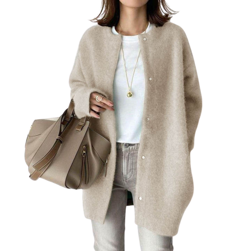 Vielseitiger Damen Cardigan, Langarm-Strickjacke für Frühling & Herbst. Komfortables Oberteil für den Alltag.