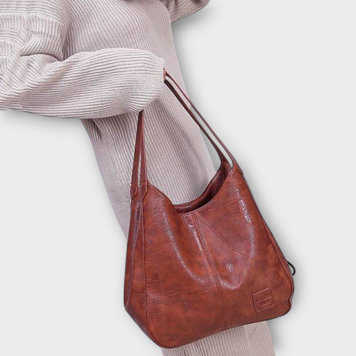 Hochwertige braune Vintage Ledertasche, unisex, robust & stilvoll für Business & Alltag.