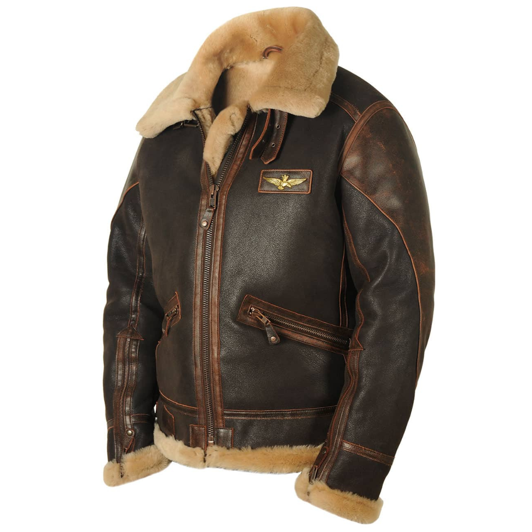 Herren Bomberjacke im Pilotenstil, warm & lässig für urbane Freizeit.