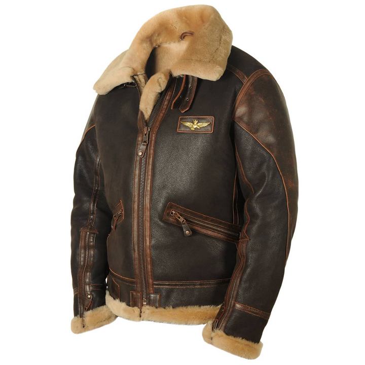 Herren Bomberjacke im Pilotenstil, warm & lässig für urbane Freizeit.