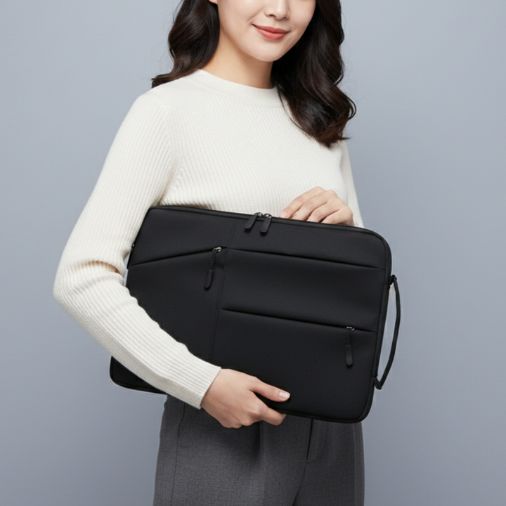 Elegante, wasserdichte Laptop-Schutzhülle, ideal für Reisen, Business und Studium. Leicht.