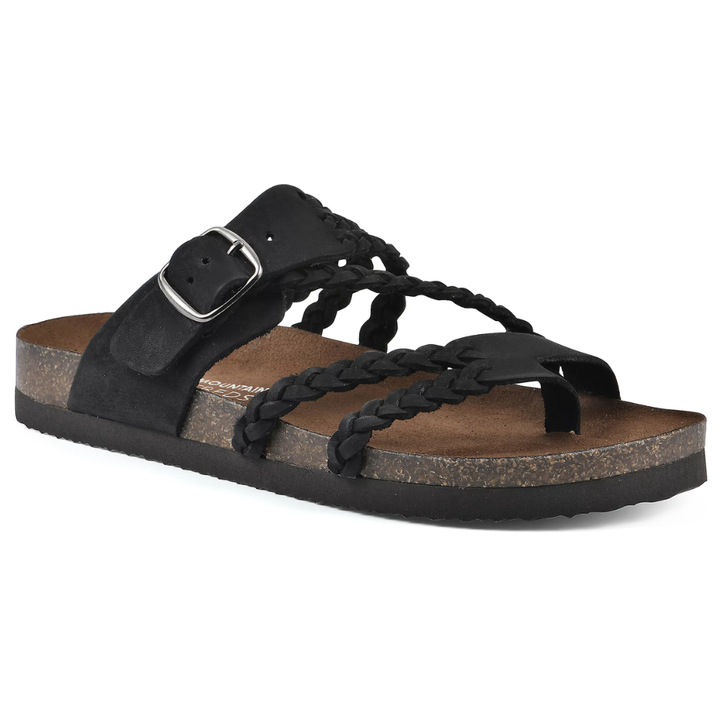 Alltagstaugliche Damen Sandalen mit weichem Komfort-Fussbett und individuell anpassbaren Riemen.
