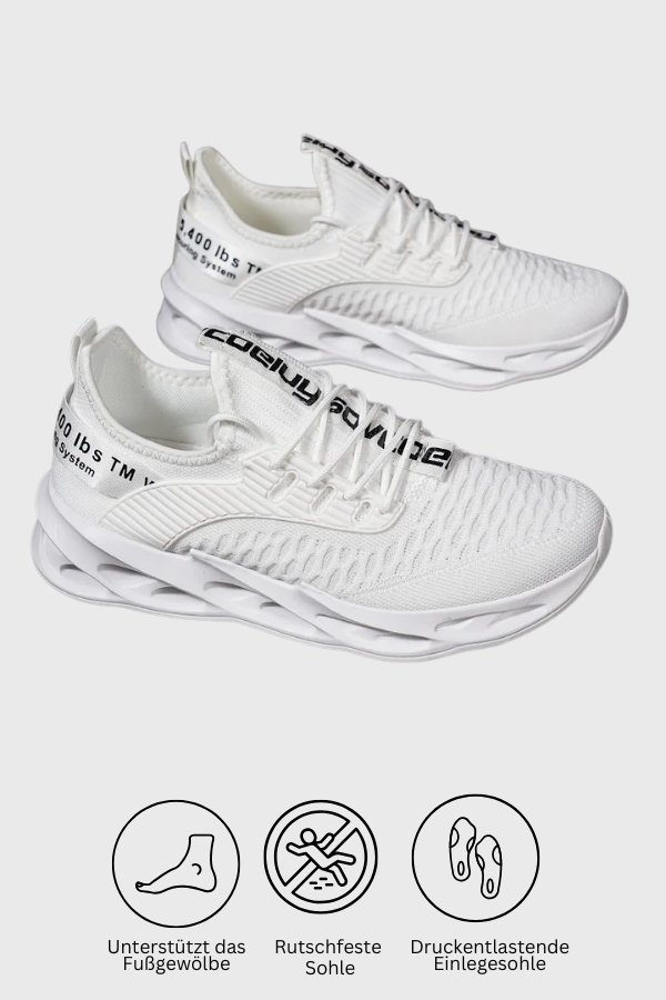Detailaufnahme: Atmungsaktives Mesh-Material der Damen Sneaker, sorgt für optimales Fußklima.