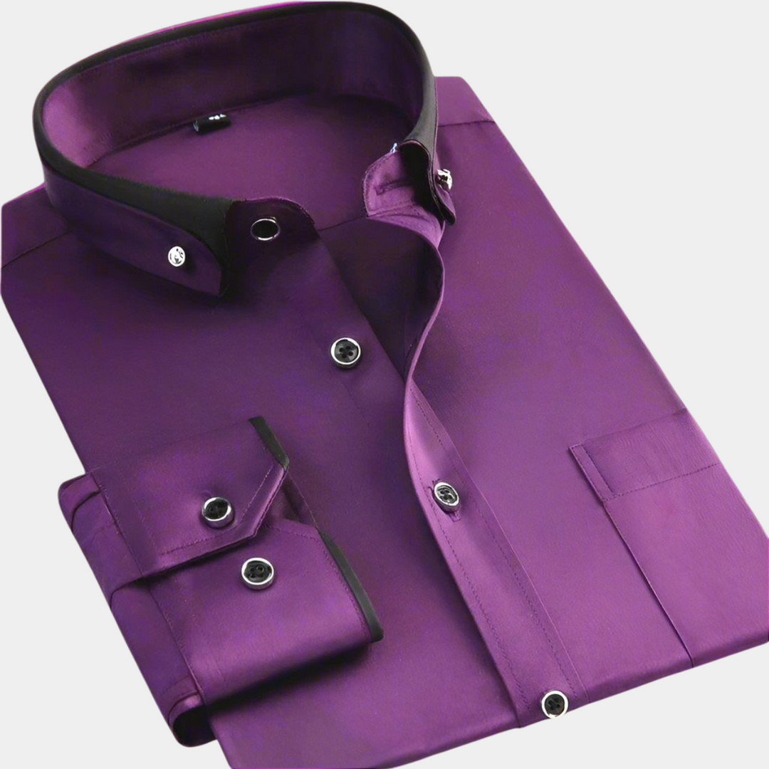 Hochwertiges Langarmhemd für Herren, mit Fokus auf Vielseitigkeit und einem eleganten Erscheinungsbild.