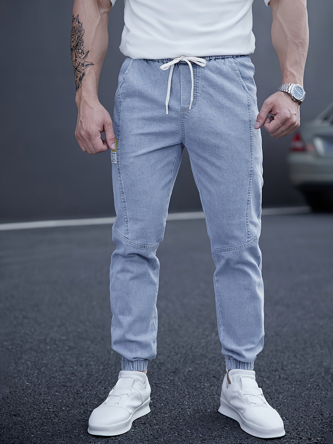 Herren Cargohose Tapered Fit für modernen urbanen Style; bequeme Freizeithose mit praktischen Taschen.