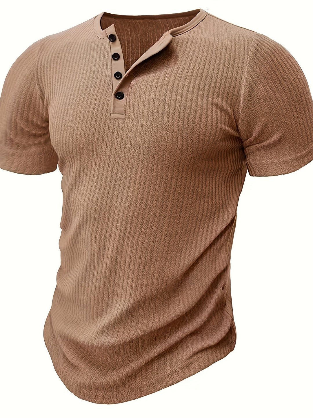 Lässiges Herren Henley T-Shirt für den Sommer, perfekt für einen entspannten Freizeit-Look.