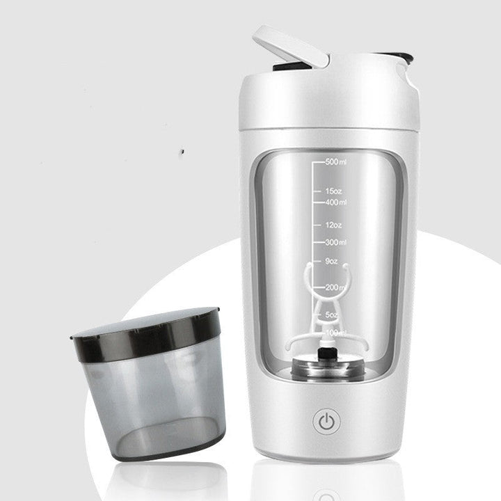 Rosa, selbstmischender Protein-Shaker MixMate mit USB-Anschluss, perfekt für Sport & Fitness.
