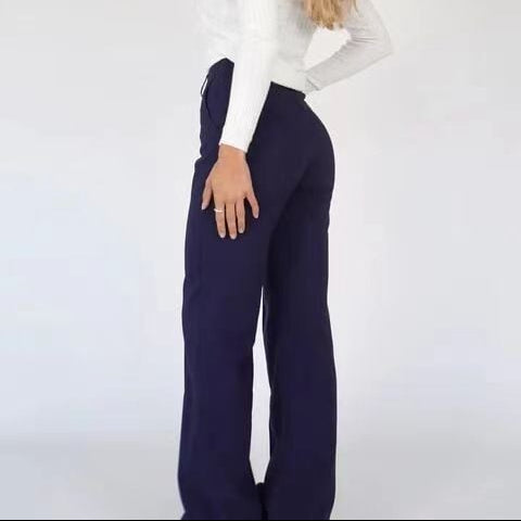Klassisch-moderne Damen Businesshose, hoher Bund, gerades Bein, zeitlos & chic für jede Gelegenheit.