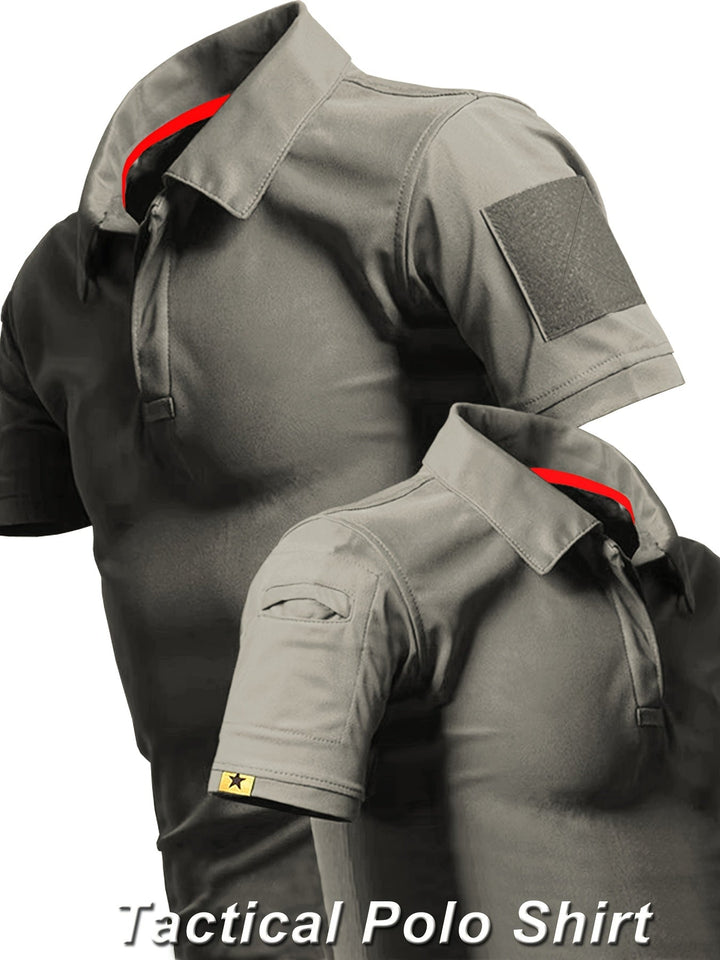 Herren Tactical Polo Shirt, robustes Kurzarmshirt für Outdoor & Freizeit. Bequem & vielseitig für jeden Einsatz.