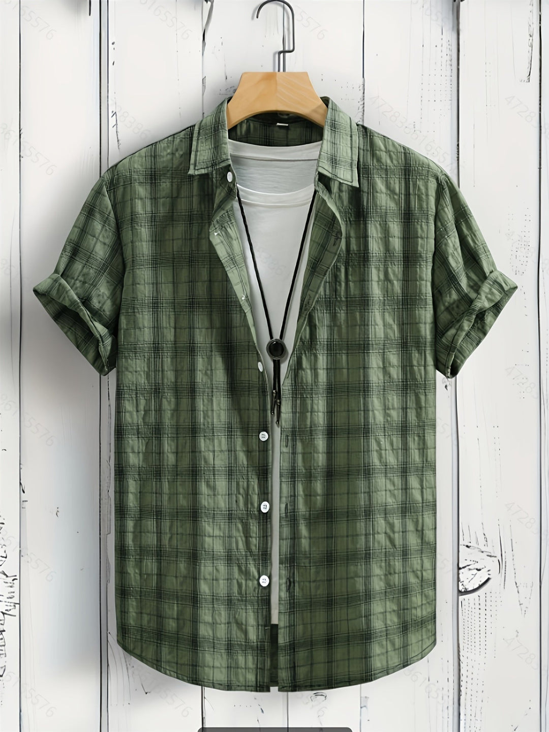 Herren Kurzarm-Karohemd für stilvollen Sommer-Look; modernes Freizeithemd für Alltag & Urlaub.