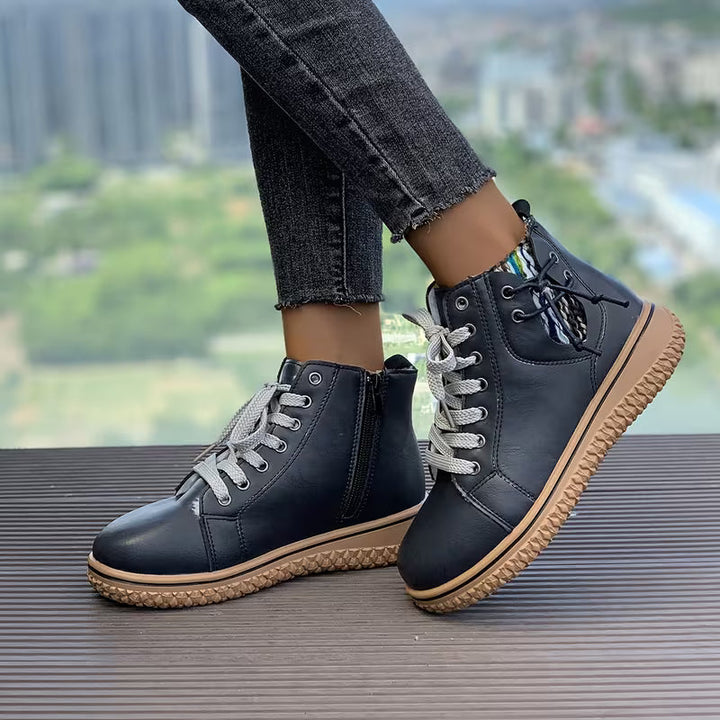 Alltagsschuhe für Damen: Komfortable Schnürschuhe mit ergonomischem Design und weicher Polsterung für gesunde Füße.