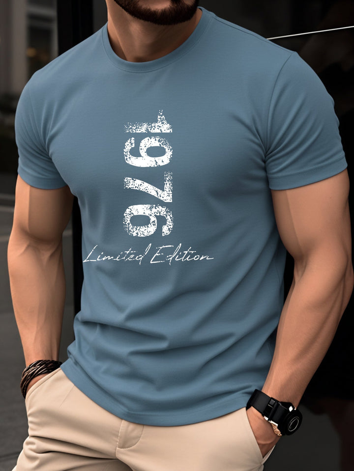 Herren Vintage T-Shirt "1976 Limited Edition", lässig & stilvoll. Perfekt für Freizeitmode, Sommer & Frühling.