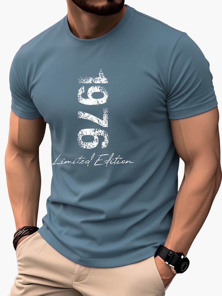 Geschenkidee: Herren Retro T-Shirt "1976 Limited Edition", bequemes Vintage-Oberteil für Anlässe.