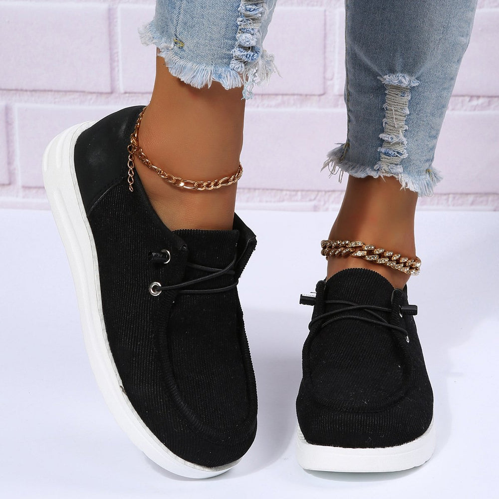 Damen Bequemschuhe: Komfortable Loafers mit Elastikband, perfekt als Alltagsschuhe und Freizeitschuhe.