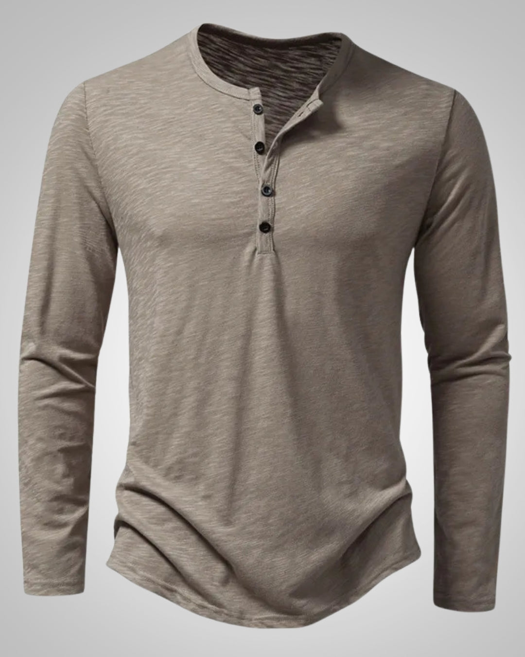 Zeitloses weisses Herren Slim Fit Henley Oberteil mit Knopfleiste für maximalen Komfort & Stil.