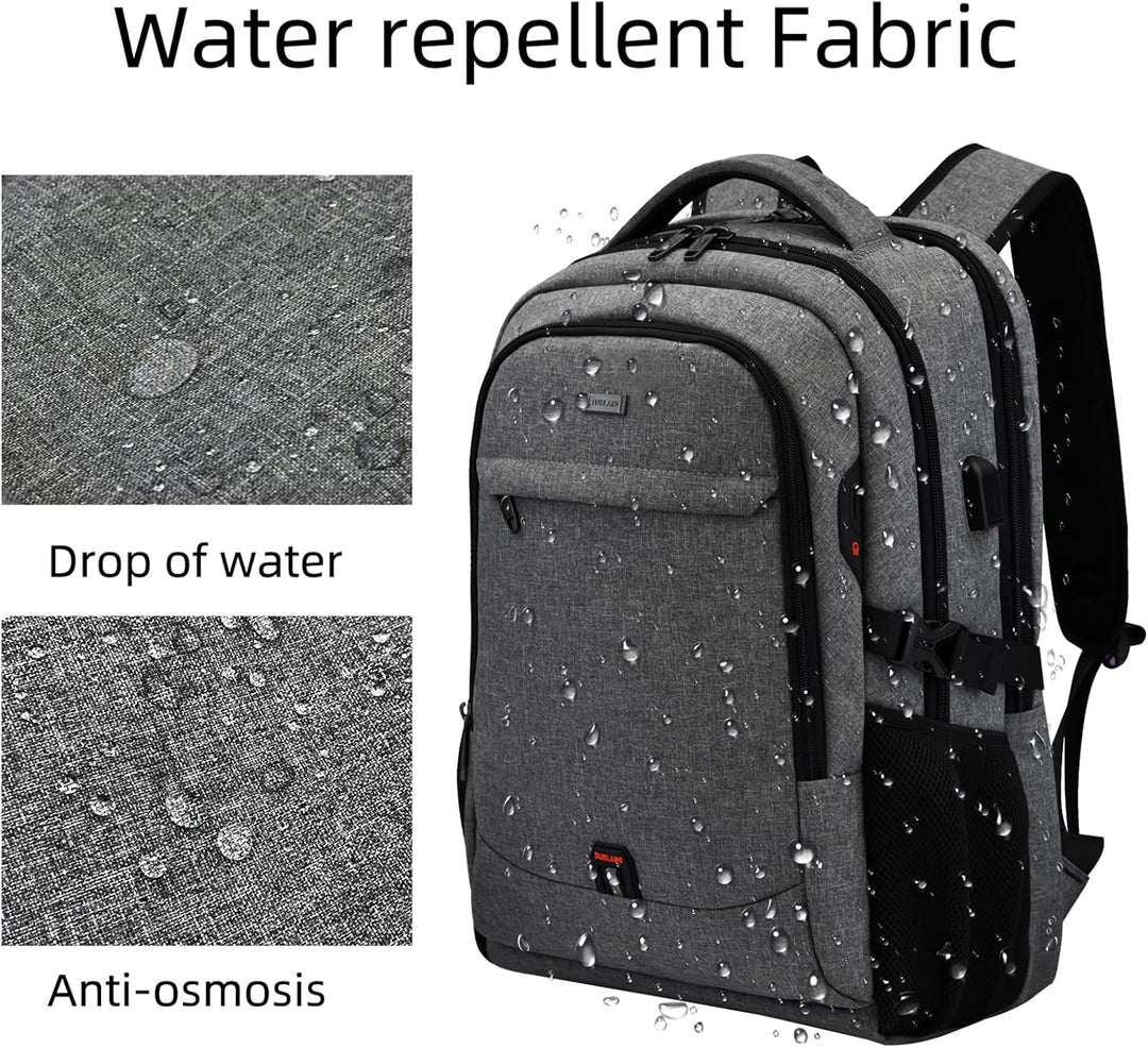 Flexibler Pendlerrucksack mit Laptopfach, USB-Anschluss und bequemem Tragekomfort.