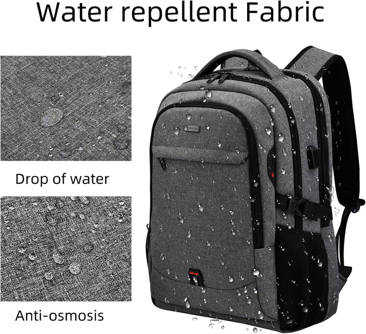 Flexibler Pendlerrucksack mit Laptopfach, USB-Anschluss und bequemem Tragekomfort.