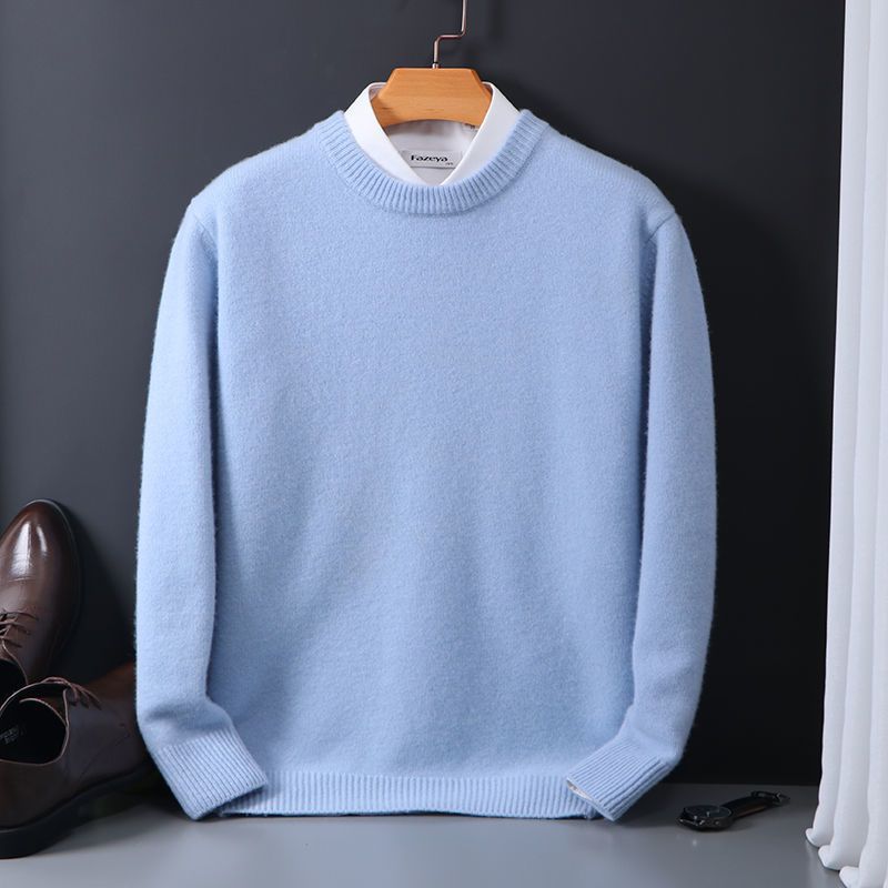 Herren Rundhalspullover, langarm, bequem und vielseitig für Alltag und Casual-Outfits.