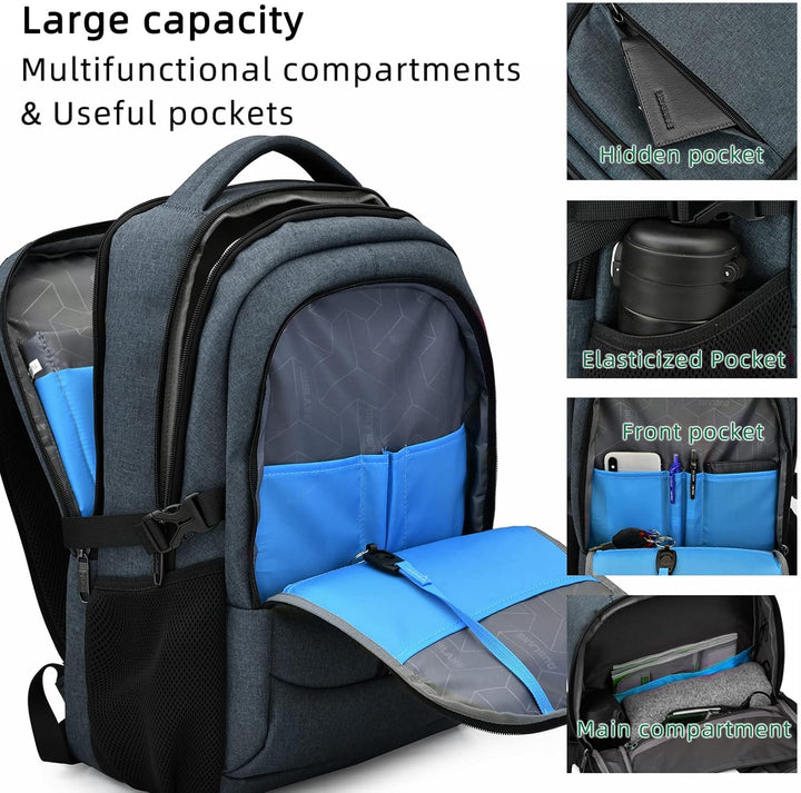Vielseitiger Tagesrucksack für Uni und Arbeit, mit USB-Port und Laptopfach.