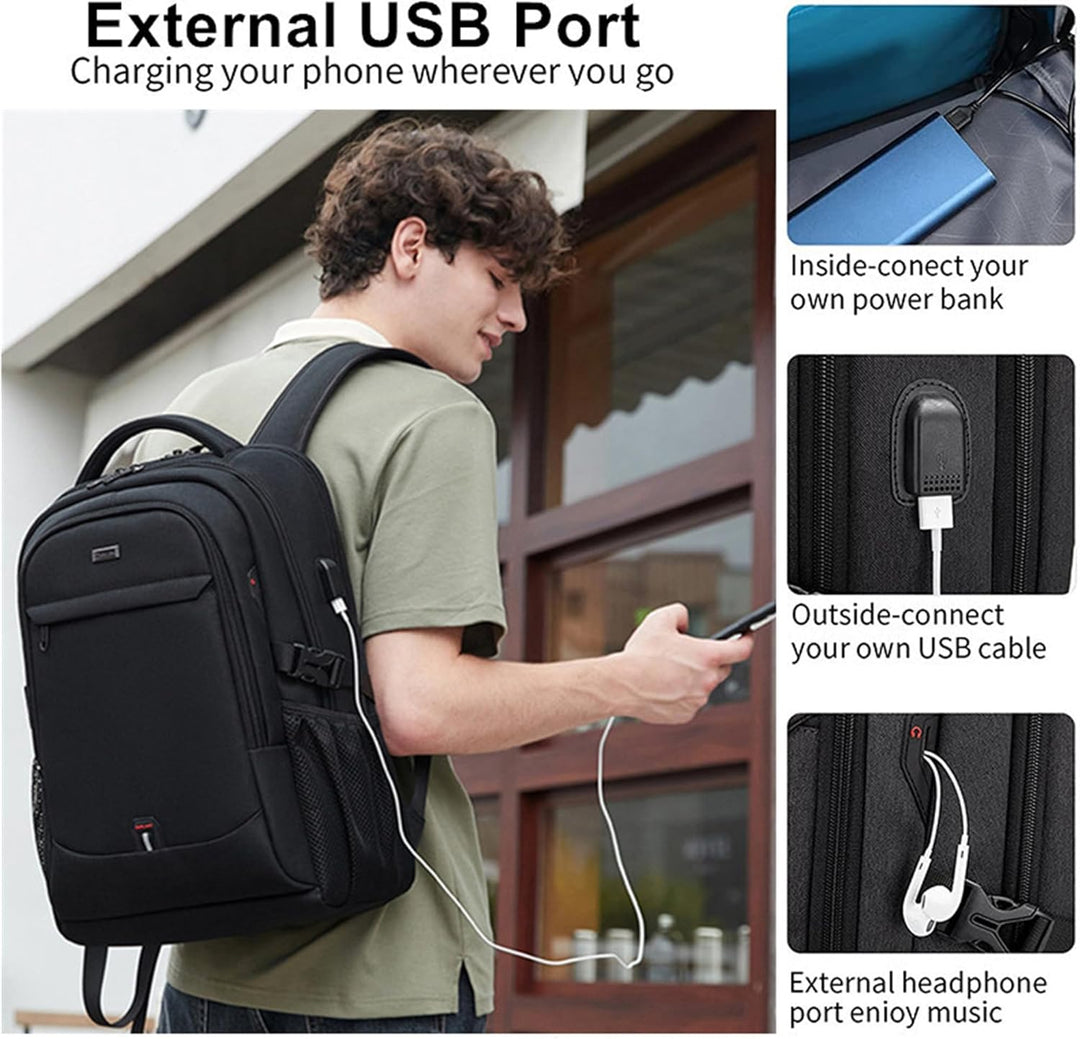 Moderne Person trägt Unisex Laptoprucksack; ideal für Schule, Arbeit & tägliches Pendeln.