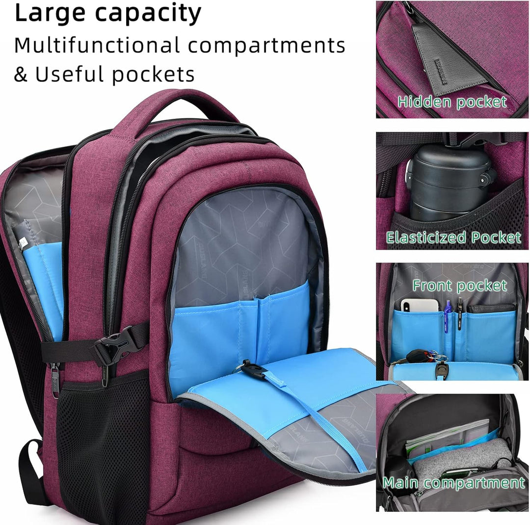Eleganter Reise-Tagesrucksack mit Laptopfach, USB-Anschluss und smarter Organisation.