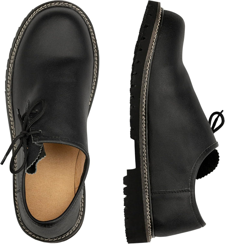 Hochwertige Wildleder Haferlschuhe für Herren, authentische Oktoberfest Trachtenschuhe.