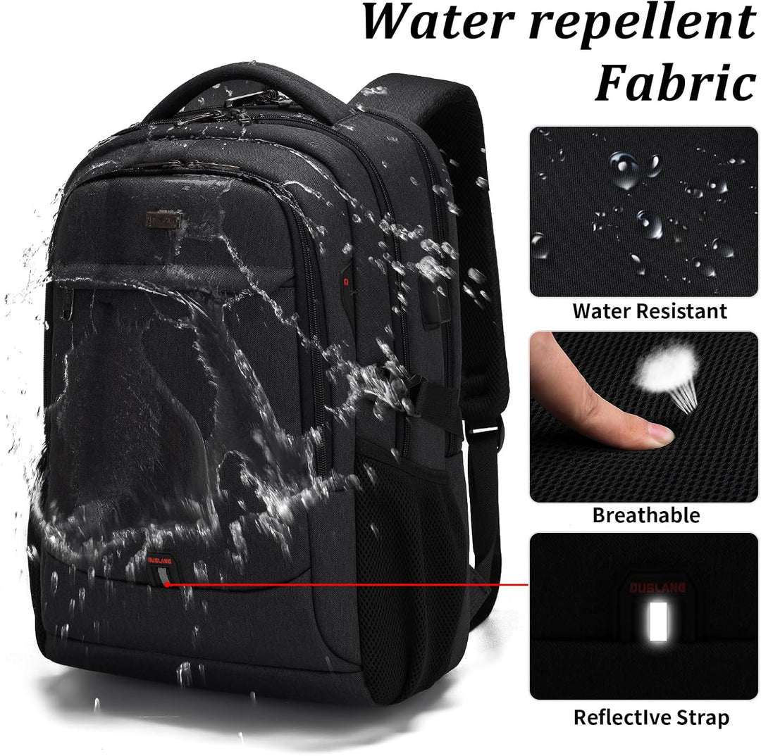 Wasserdichter Pendler-Laptoprucksack mit USB-Anschluss und robustem Design.