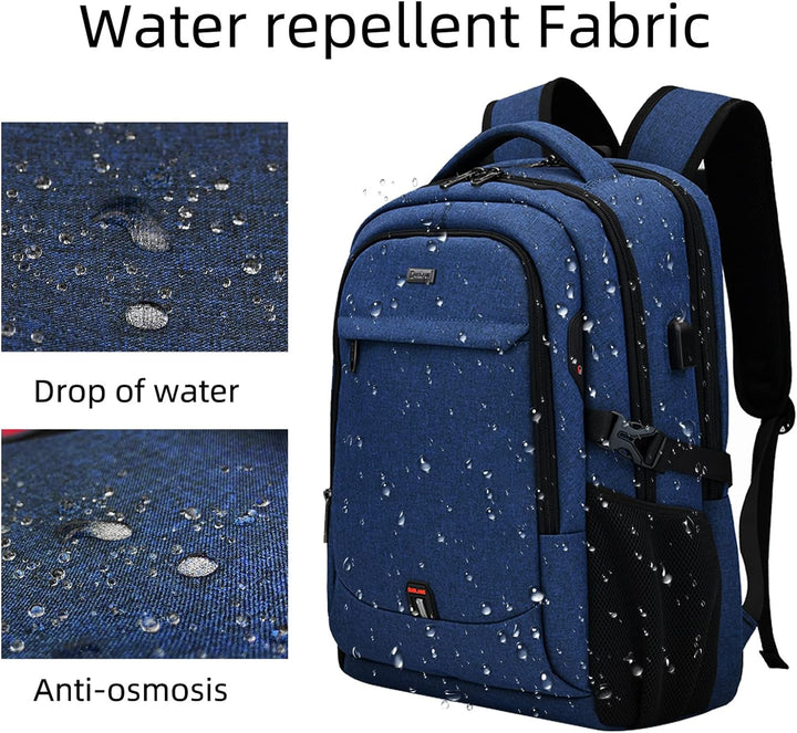 Eleganter Pendlerrucksack mit USB-Port, organisiertem Innenraum und Laptopfach.