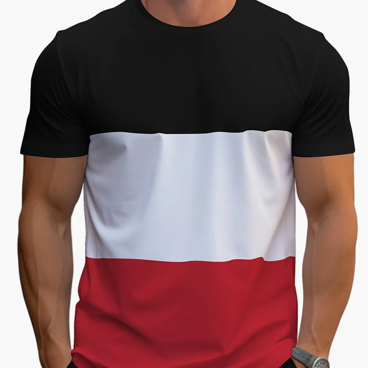 Stylisches Colorblock Freizeit Shirt für Herren, ideal für Alltag & moderne Männer Mode.