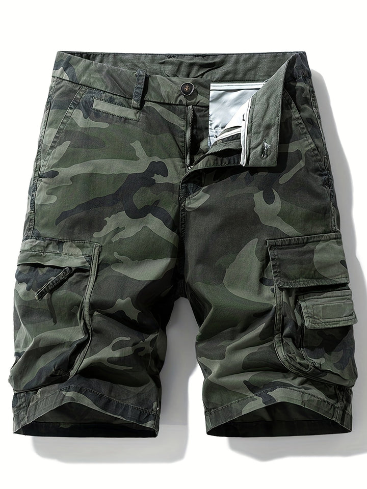 Bequeme Camouflage Cargo-Shorts für Herren, strapazierfähig für Outdoor-Aktivitäten.