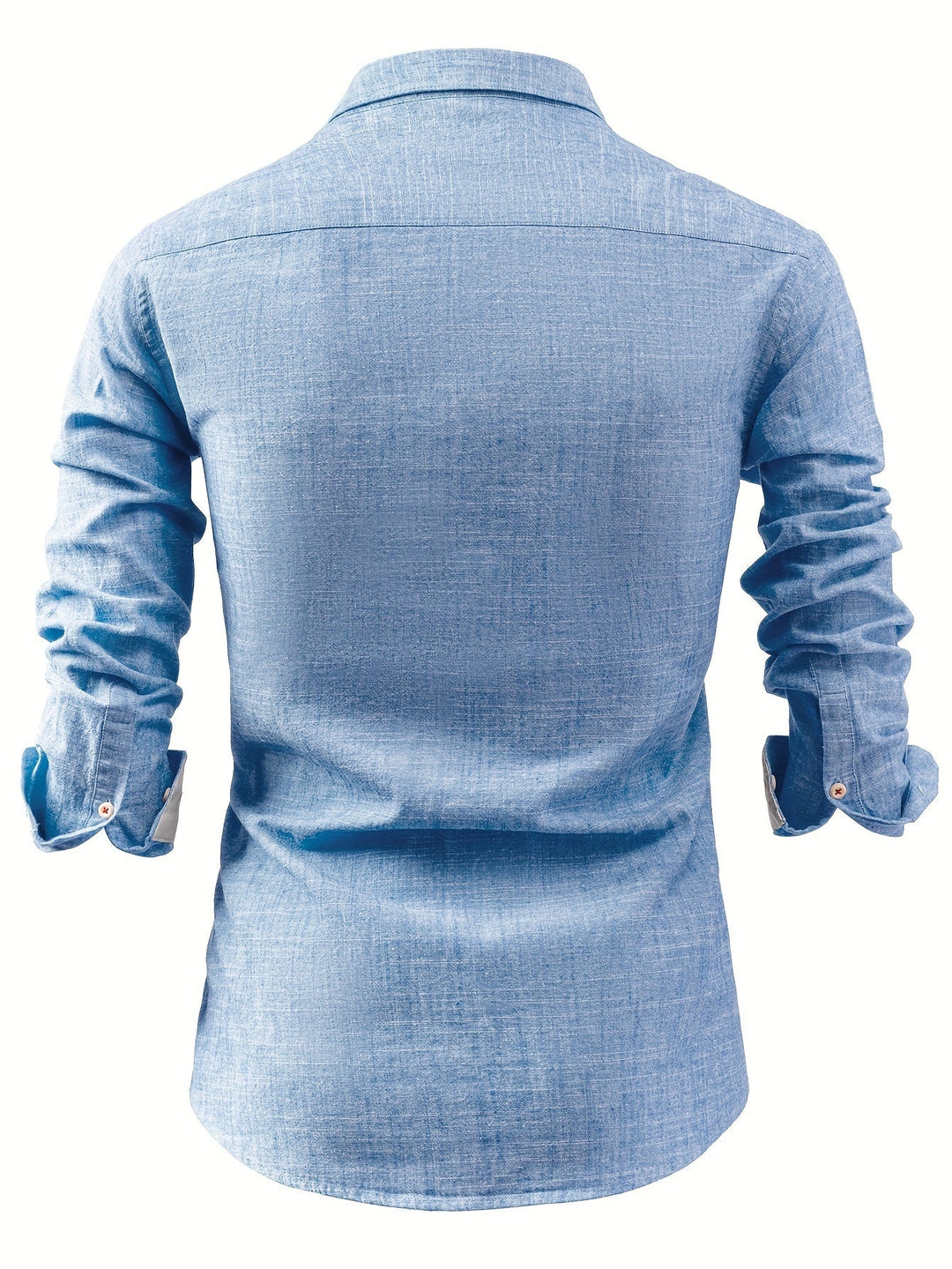 Smartes Herren Langarmhemd mit Knopfleiste und Brusttasche. Perfekt für casual oder elegante Outfits.