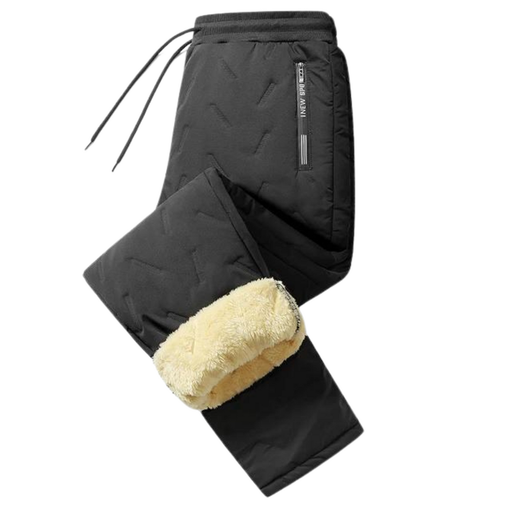 Bequeme Herren Winterhose mit Elastikbund für Outdoor & Freizeit. Hält warm & trocken bei Kälteschutz. Männer Mode.