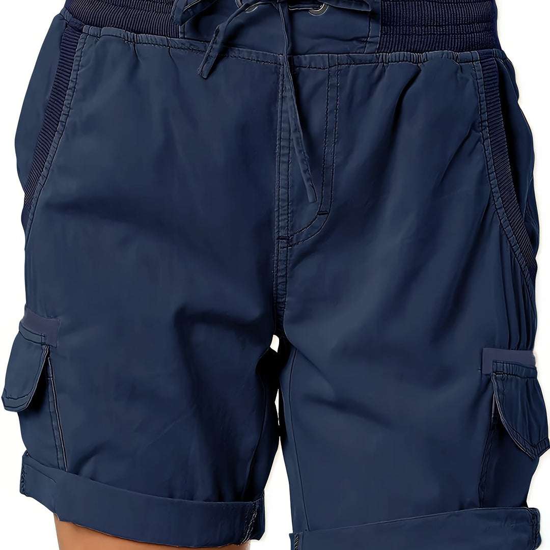Komfortable Damen Sommer Shorts, Cargo mit Kordelzug und breitem Bund, für optimalen Halt.