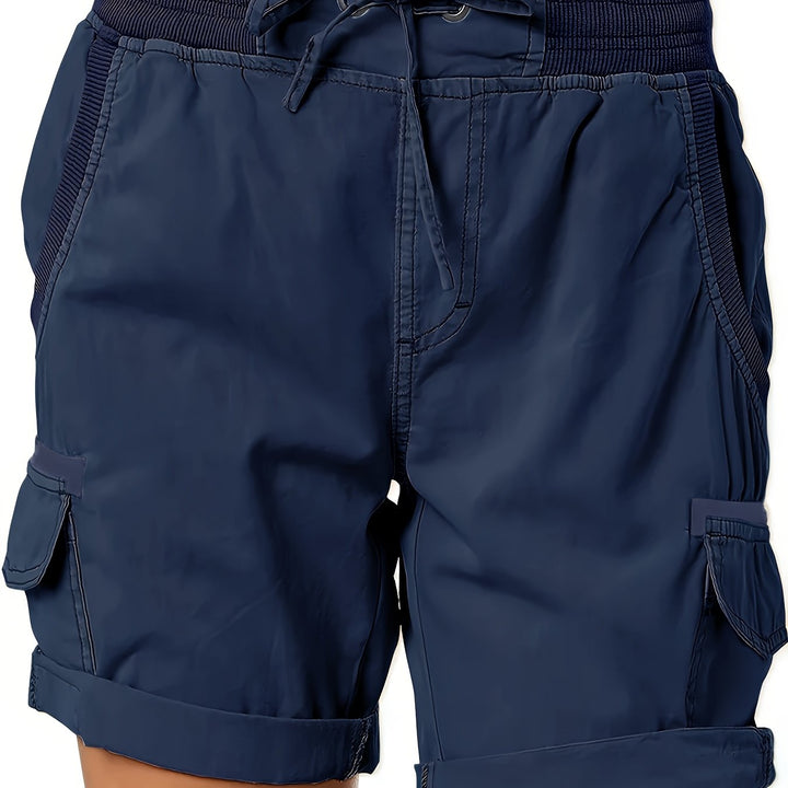 Komfortable Damen Sommer Shorts, Cargo mit Kordelzug und breitem Bund, für optimalen Halt.