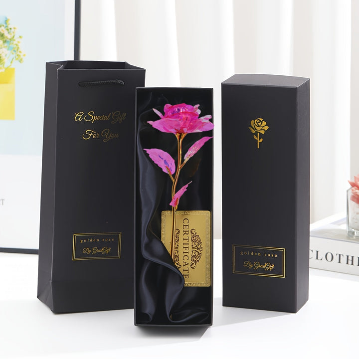 Langlebige Kunstrose im luxuriösen Geschenkset, ein ewiges Damengeschenk ohne Verwelken – ideal für Deko.