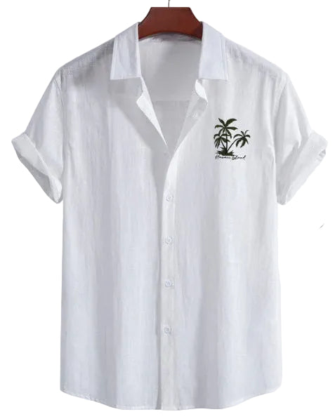 Frisch & stylisch: Herren Printhemd, kurzärmlig, mit ansprechendem Blumenmuster.