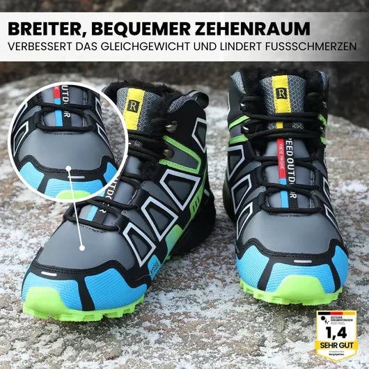 Detailansicht der rutschfesten Profilsohle der Herren Trekking- & Wanderschuhe. Sicherer Grip.